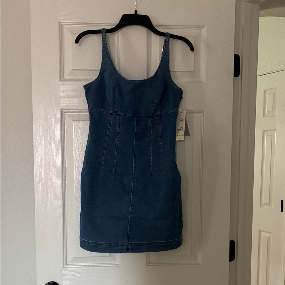 No Boundaries Blue Denim Mini Dress